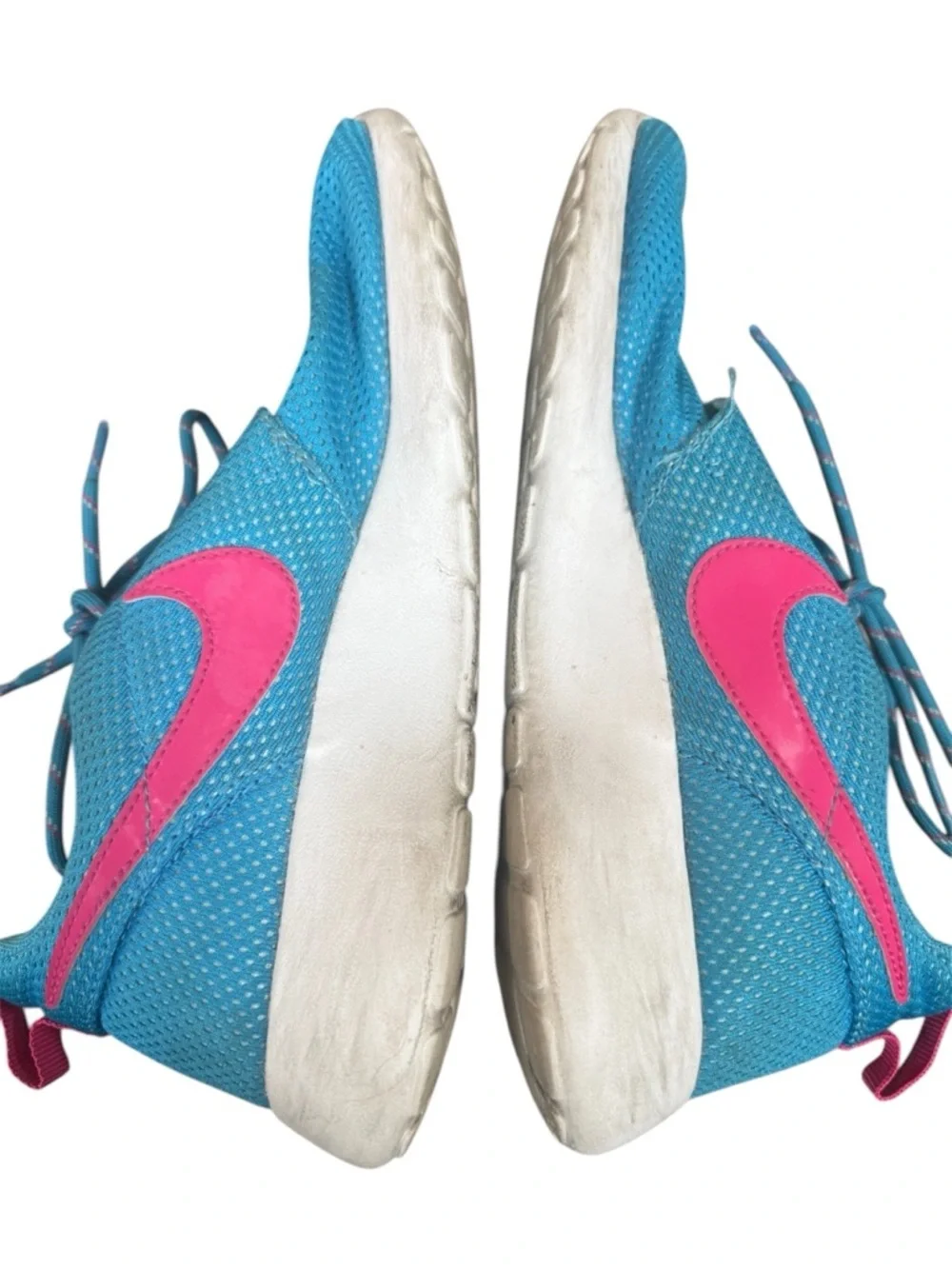 Nike Kids Light Blue Sneaker with Pink Swoosh